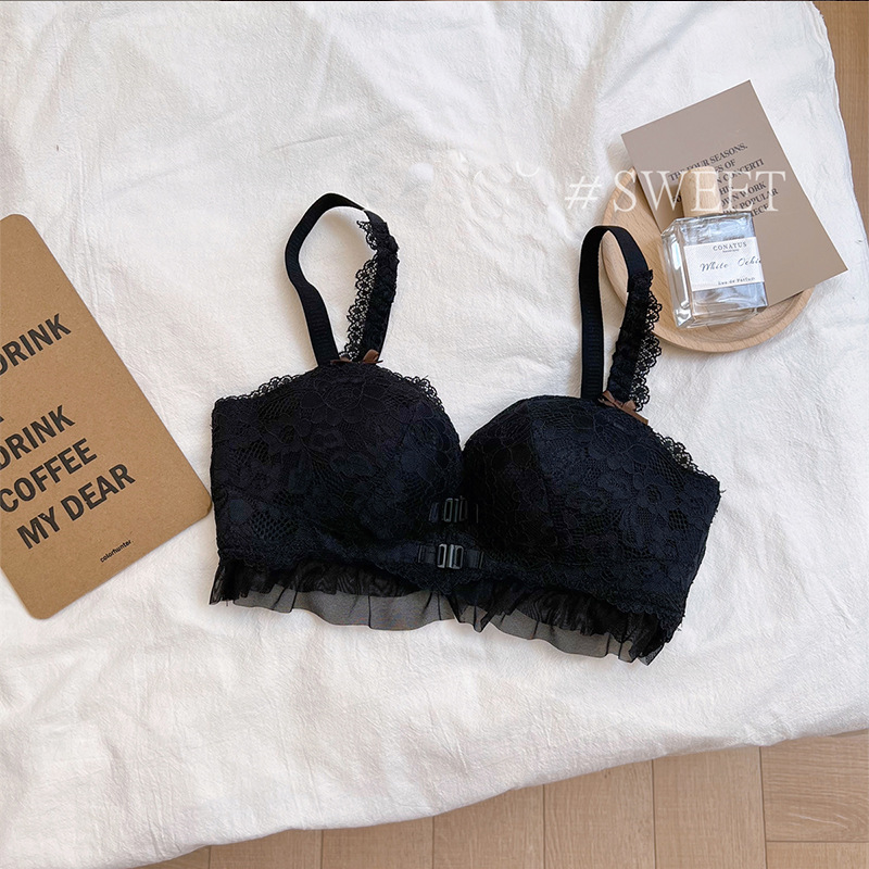 女性用フロントボタンブラセット