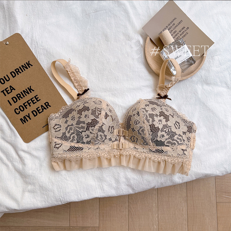 女性用フロントボタンブラセット