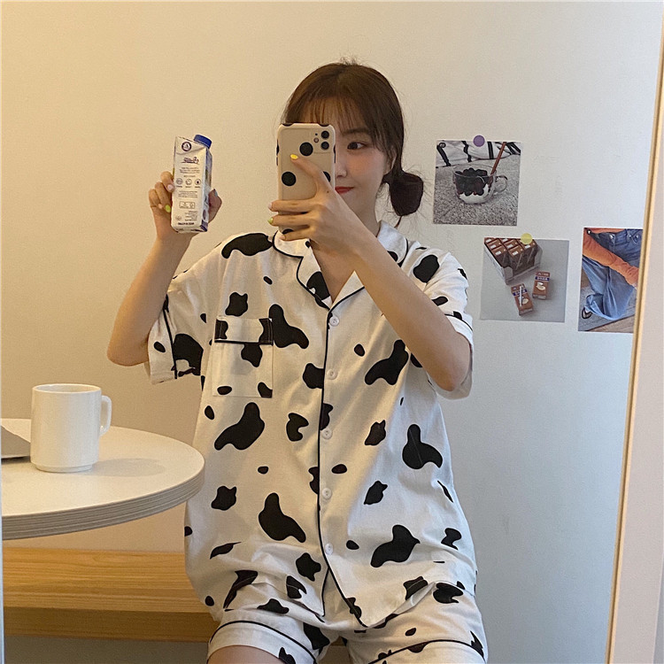 小さな牛のプリントラウンジウェア