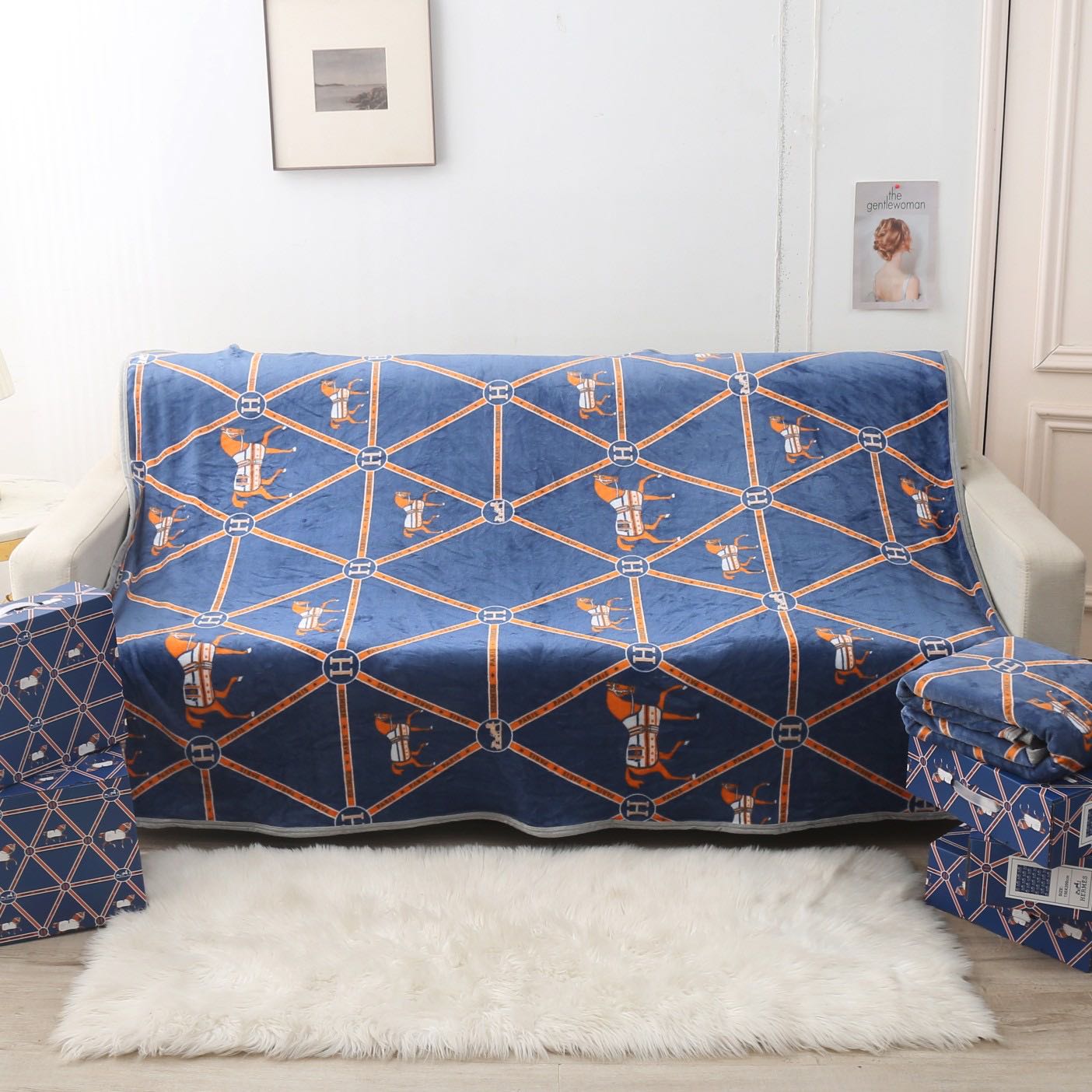 【公式指定特約店】*HOT*「2点目半額SALE」フランネルブランケット / 150 X 200cm / 付属品:収納バッグ/専用箱