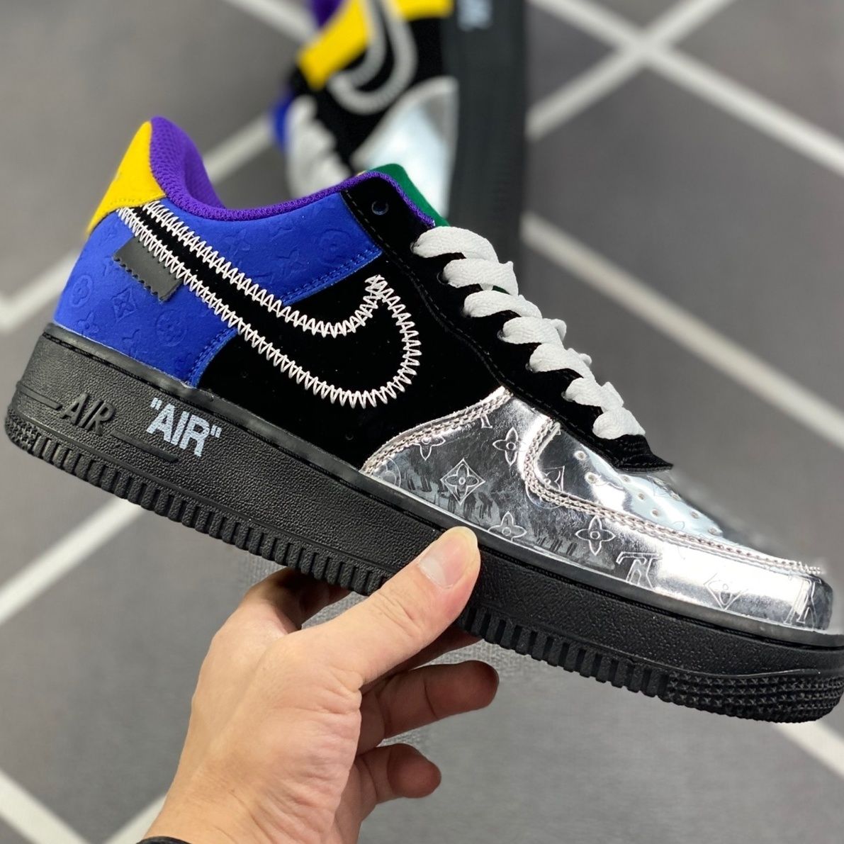  【新作発売】♪超入手困難Louis Vuitton x Nike Air Force1 ナイキ ルイ ヴィトン ジョイント シューズ