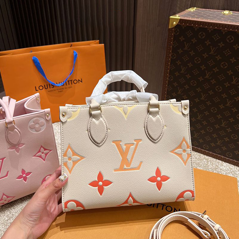LV元のパッケージ「LV正規品保証、公式と同じデザイン」【洗練されたデザインと高品質の素材で作られた手提げバッグ。】グラデーションハンドバッグ