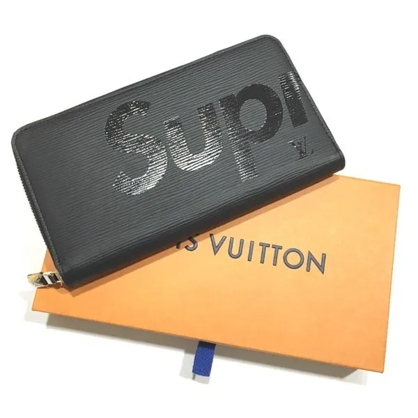 元のパッケージ 「正規品保証、公式と同じデザイン」シュプリーム財布コピー 新品 Louis Vuitton×Supreme ジッピーウォレット男女兼用 赤
