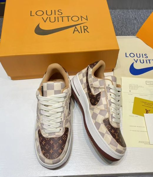 【新作発売】♪超入手困難Louis Vuitton x Nike Air Force1 ナイキ ルイ ヴィトン ジョイント シューズ