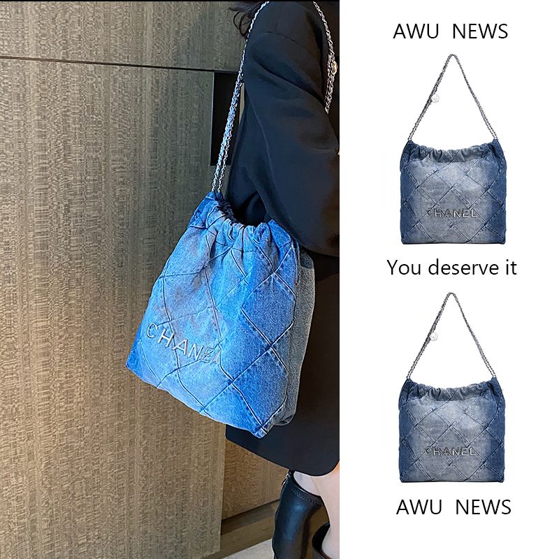 元のパッケージ 「シャネル、正規品保証、公式と同じデザイン」【6500円プラスして２点を購入】デニムバッグ【エピデミック予防管理、到着前に徹底的に消毒してください。 心配するな]