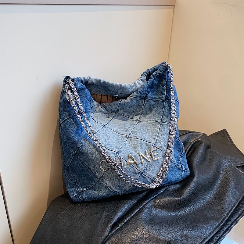 元のパッケージ 「シャネル、正規品保証、公式と同じデザイン」【6500円プラスして２点を購入】デニムバッグ【エピデミック予防管理、到着前に徹底的に消毒してください。 心配するな]