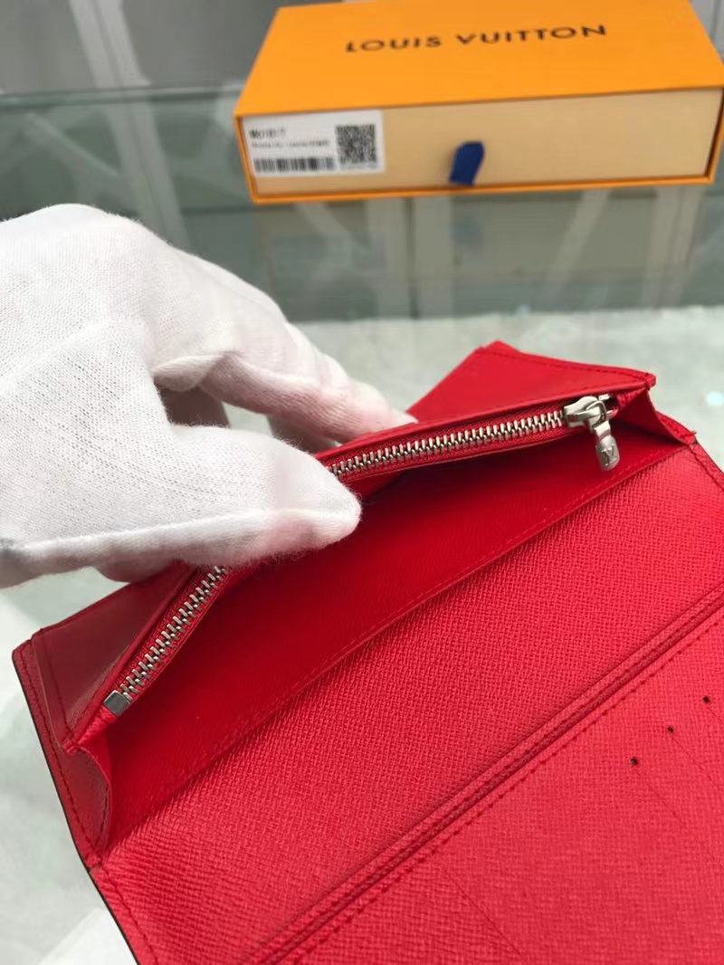 元のパッケージ 「正規品保証、公式と同じデザイン」シュプリーム財布コピー 新品 Louis Vuitton×Supreme ジッピーウォレット男女兼用 赤
