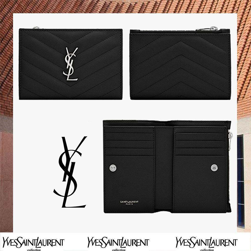 《新作限定♪めっちゃ便利♡》MONOGRAMキルティンググレインエンボスレザージッパー二つ折り財布