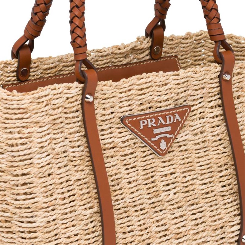 取外可ネームタグ付き?かごバッグ＊Beige×Cognac