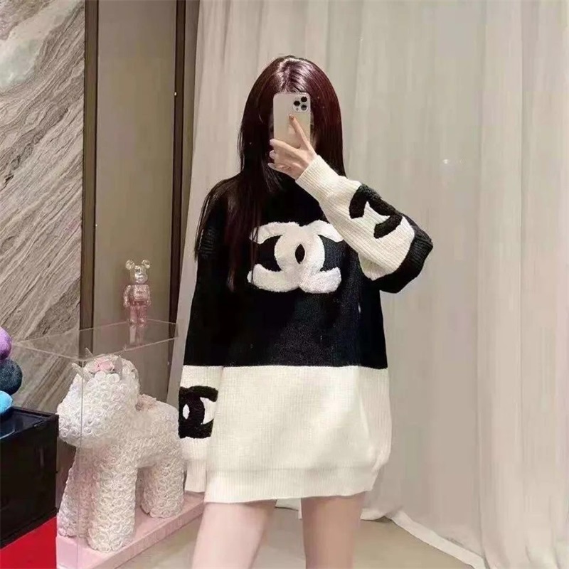 【海外ブランド直営店】【2着目6500】女性用ニットプルオーバークルーネックセーター