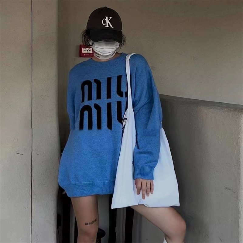 【海外ブランド直営店】【2着目6500】女性用ニットプルオーバークルーネックセーター
