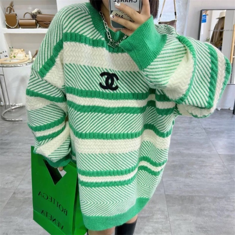 【海外ブランド直営店】【2着目6500】女性用ニットプルオーバークルーネックセーター