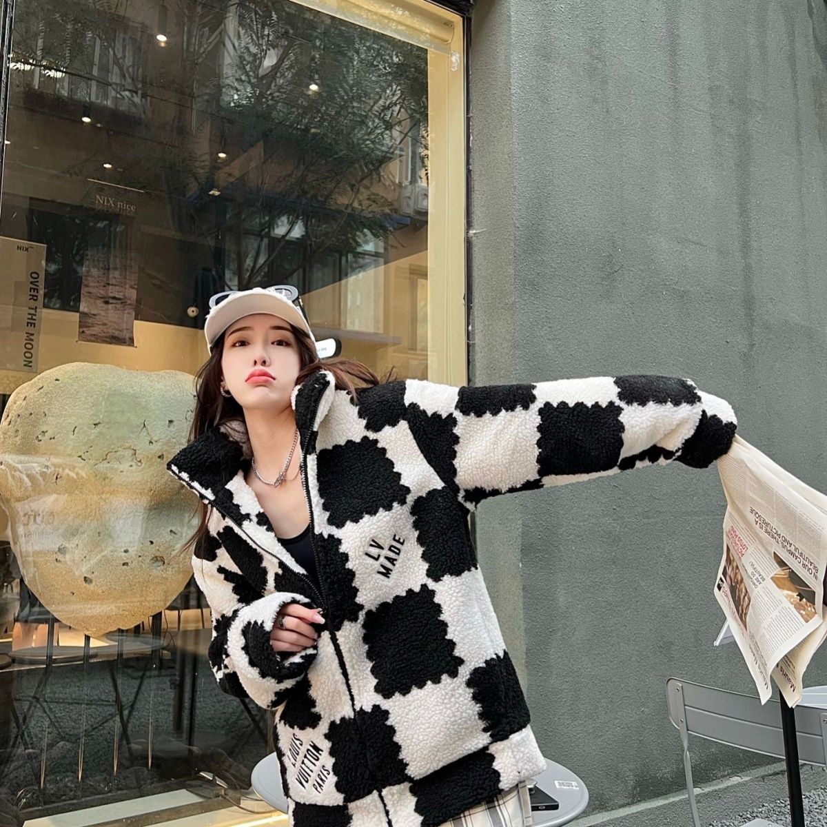 Louis Vuitton【海外ブランド直営店】「正規品保証、公式と同じデザイン」2点目10000円！トレンドラムファーコート