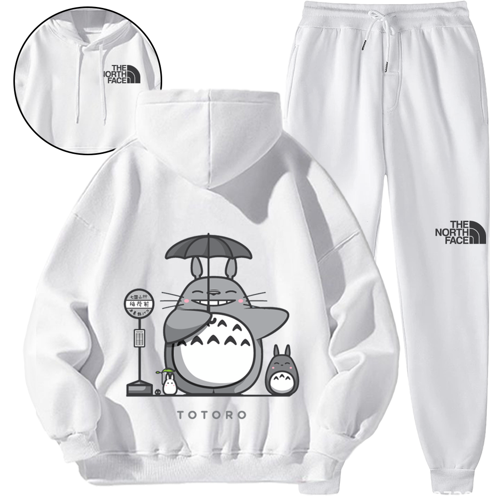 *HOT*【5010円プラスして２着を購入【The North Face & Totoro】トトロプリントの傘付きトラックスーツ「正規品保証、公式と同じデザイン」さまざまな色が利用可能、快適で通気性のある