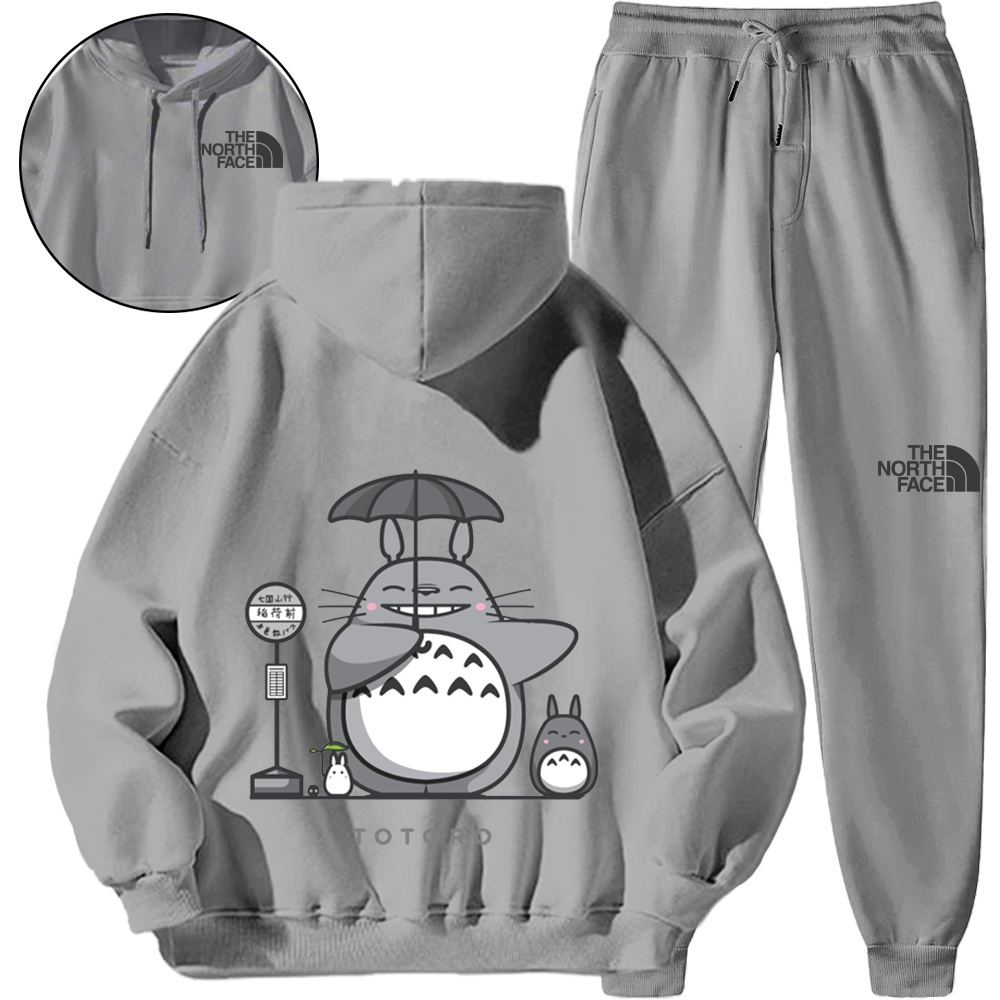 *HOT*【5010円プラスして２着を購入【The North Face & Totoro】トトロプリントの傘付きトラックスーツ「正規品保証、公式と同じデザイン」さまざまな色が利用可能、快適で通気性のある