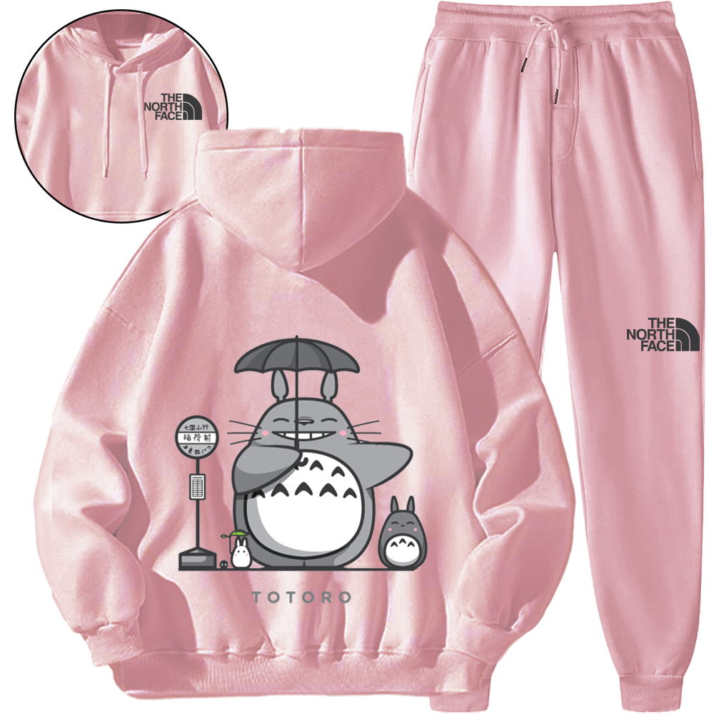 *HOT*【5010円プラスして２着を購入【The North Face & Totoro】トトロプリントの傘付きトラックスーツ「正規品保証、公式と同じデザイン」さまざまな色が利用可能、快適で通気性のある
