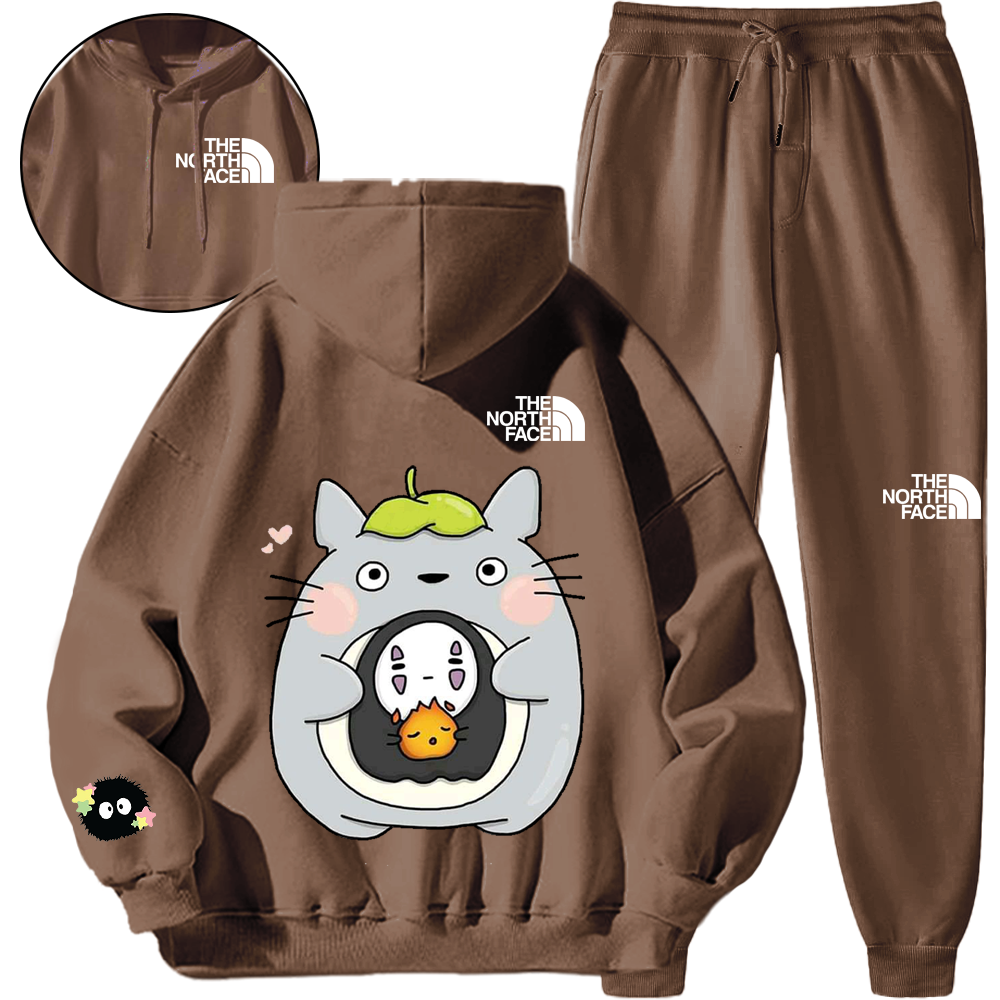 【期間限定】【5010円プラスして２着を購入【THE NORTH FACE】*HOT*【 TOTORO × NORTH FACE 】かわいいスタイルのスウェットシャツセット「正規品保証、公式と同じデザイン」吸汗性・通気性に優れ、スポーツにも最適