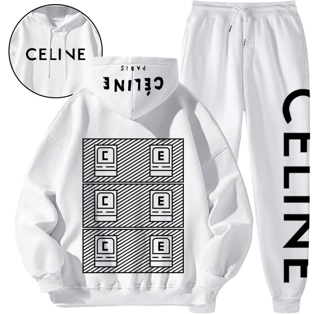*HOT*【期間限定割引で今すぐ手に入れましょう】【 CELINE 海外ブランド直営店】CELINE レター柄スウェットシャツセット「正規品保証、公式と同じデザイン」ファッションセンスの高さ、快適で柔らかい
