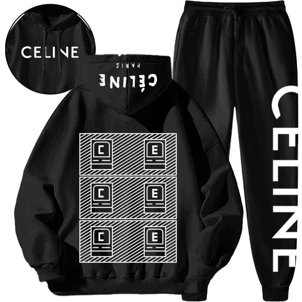 *HOT*【期間限定割引で今すぐ手に入れましょう】【 CELINE 海外ブランド直営店】CELINE レター柄スウェットシャツセット「正規品保証、公式と同じデザイン」ファッションセンスの高さ、快適で柔らかい