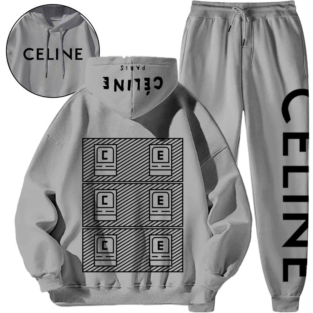 *HOT*【期間限定割引で今すぐ手に入れましょう】【 CELINE 海外ブランド直営店】CELINE レター柄スウェットシャツセット「正規品保証、公式と同じデザイン」ファッションセンスの高さ、快適で柔らかい