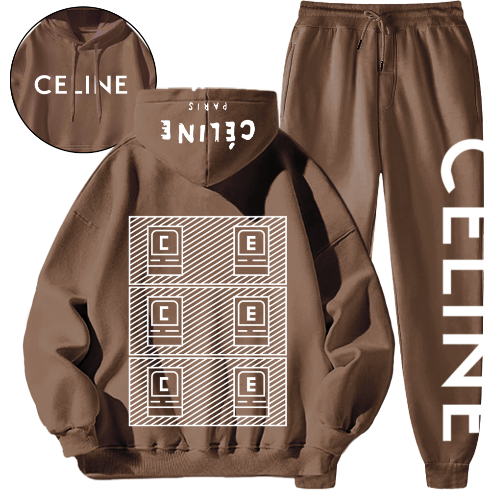*HOT*【期間限定割引で今すぐ手に入れましょう】【 CELINE 海外ブランド直営店】CELINE レター柄スウェットシャツセット「正規品保証、公式と同じデザイン」ファッションセンスの高さ、快適で柔らかい