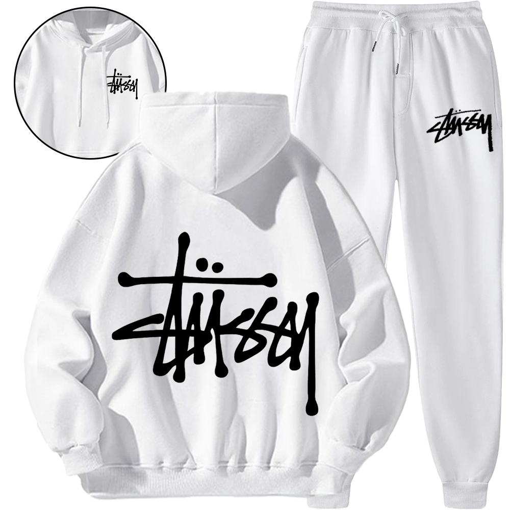 【 Stüssy 公式指定特約店】*HOT*【5010円プラスして２着を購入【Stüssy】ハイエンドスポーツスウェットシャツセット「正規品保証、公式と同じデザイン」快適で通気性のある、トレンディなストリートスタイル
