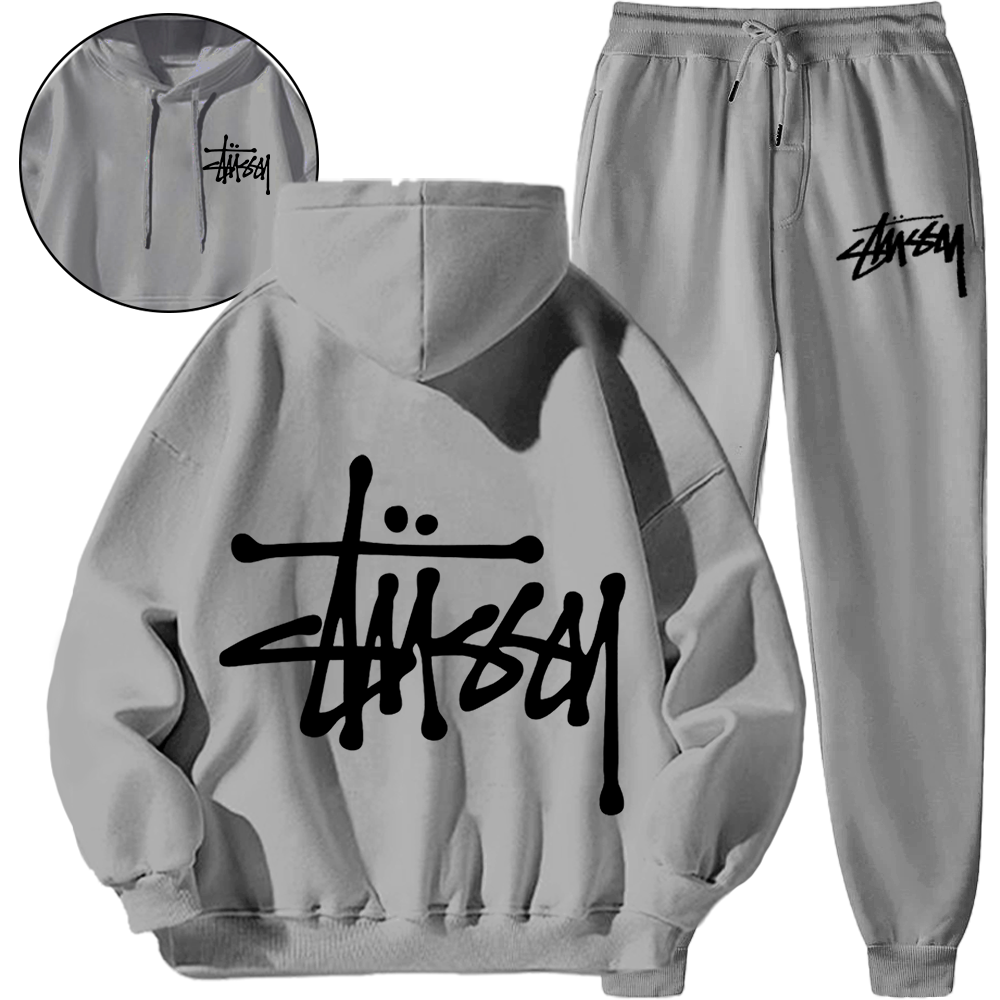 【 Stüssy 公式指定特約店】*HOT*【5010円プラスして２着を購入【Stüssy】ハイエンドスポーツスウェットシャツセット「正規品保証、公式と同じデザイン」快適で通気性のある、トレンディなストリートスタイル