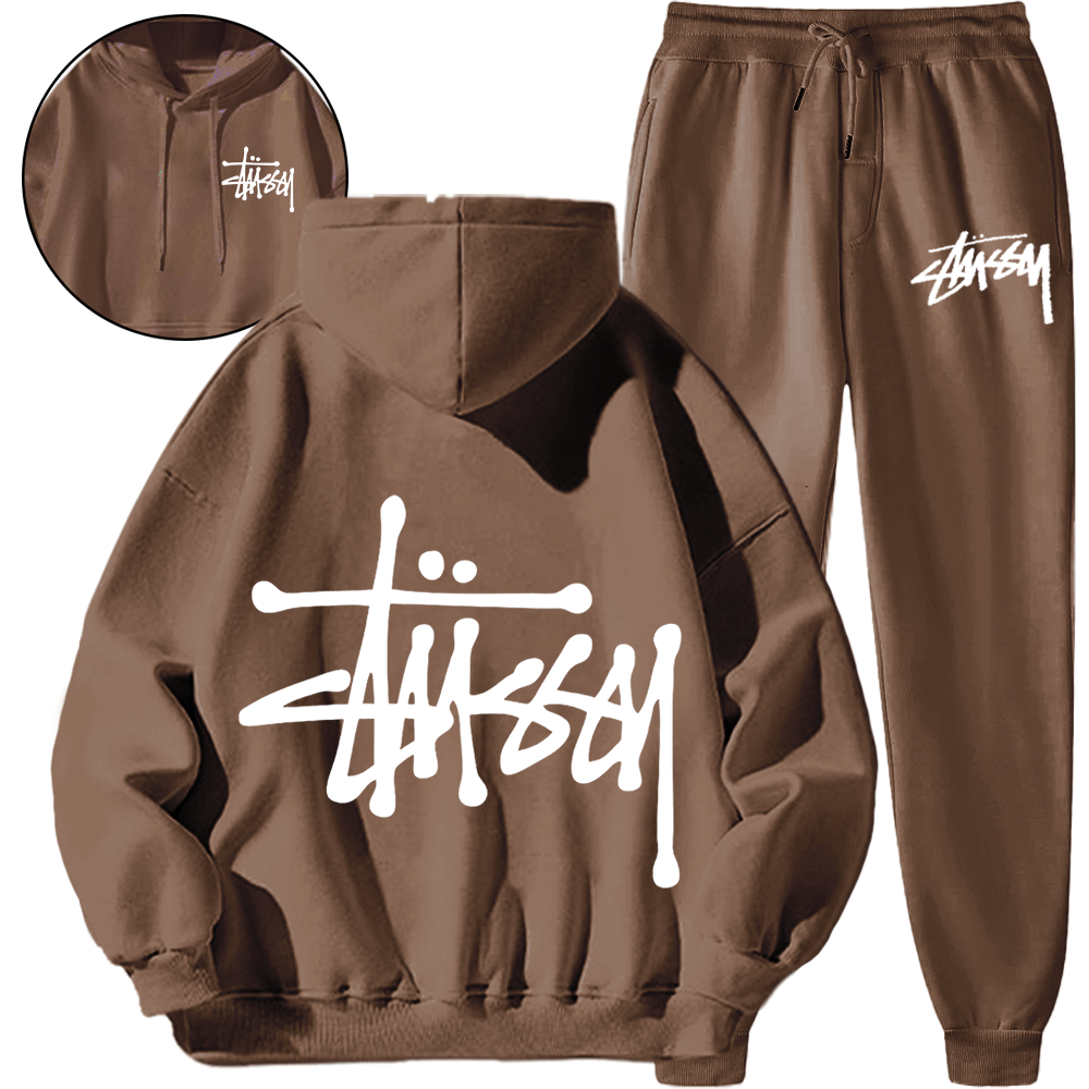 【 Stüssy 公式指定特約店】*HOT*【5010円プラスして２着を購入【Stüssy】ハイエンドスポーツスウェットシャツセット「正規品保証、公式と同じデザイン」快適で通気性のある、トレンディなストリートスタイル