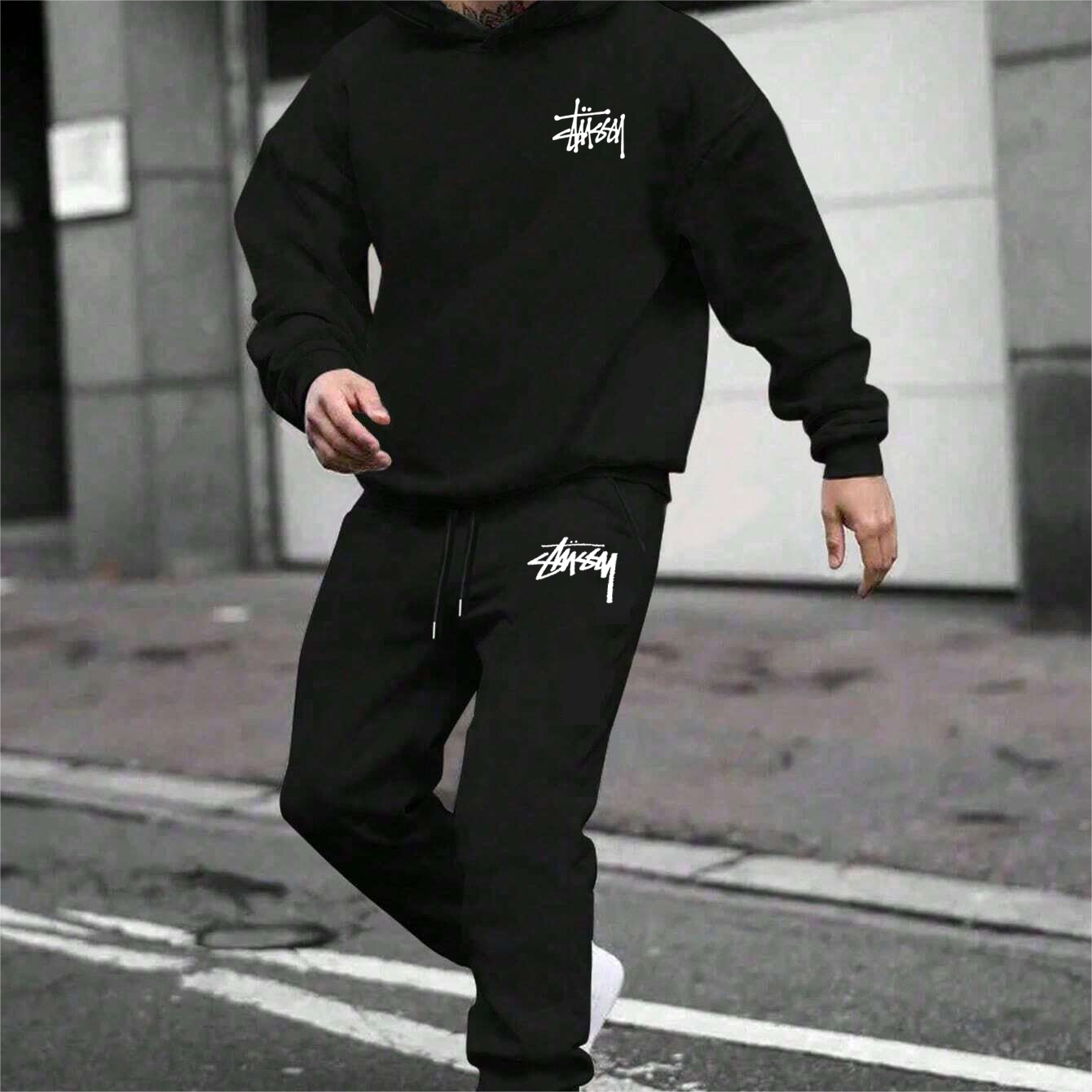 【 Stüssy 公式指定特約店】*HOT*【5010円プラスして２着を購入【Stüssy】ハイエンドスポーツスウェットシャツセット「正規品保証、公式と同じデザイン」快適で通気性のある、トレンディなストリートスタイル