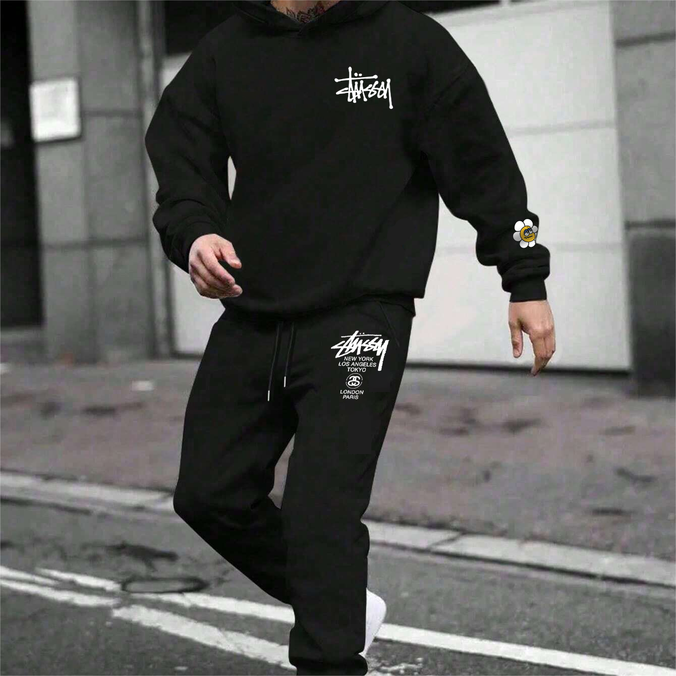 *HOT*【期間限定の割引と限定セール】【5010円プラスして２着を購入【 Stüssy 】Stüssy フード付きスウェットシャツセット「正規品保証、公式と同じデザイン」トレンディな個性、快適で通気性に優れたスポーティなウェア
