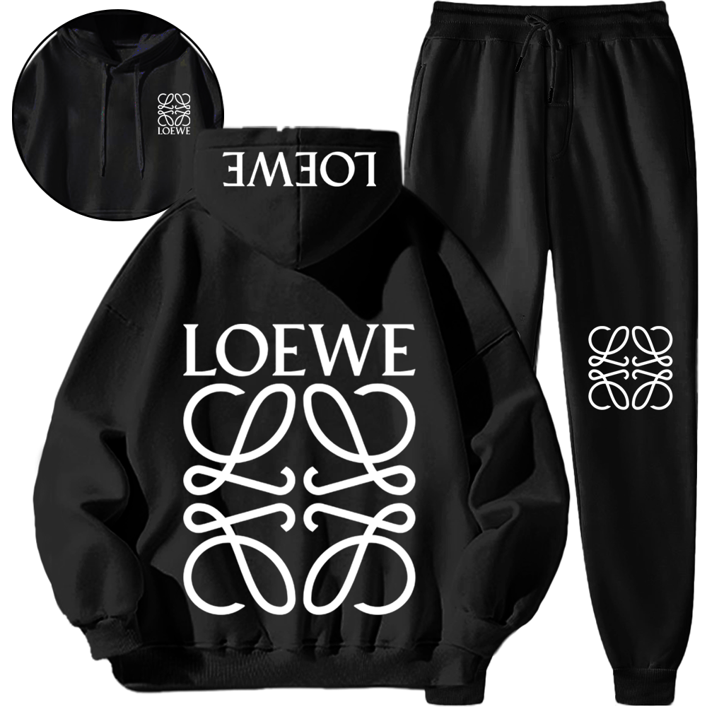 【5010円プラスして２着を購入【LOEWE】【海外ブランド直営店】ハイエンドのフード付きスウェットシャツスポーツスーツ「正規品保証、公式と同じデザイン」通気性があり、快適で運動に適しています