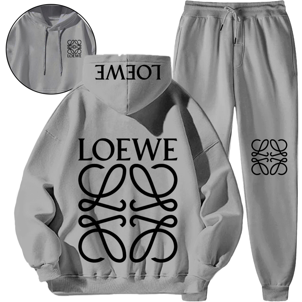 【5010円プラスして２着を購入【LOEWE】【海外ブランド直営店】ハイエンドのフード付きスウェットシャツスポーツスーツ「正規品保証、公式と同じデザイン」通気性があり、快適で運動に適しています