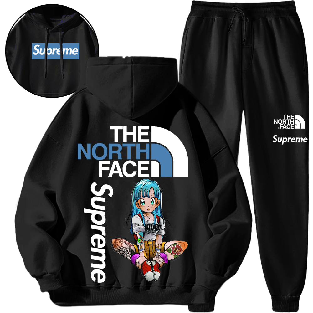 【SUPREME × THE NORTH FACE 】ジョイントモデルフード付きスウェットシャツスポーツスーツ【5010円プラスして２着を購入】「本物であることが保証されています」スポーツスタイル、通気性と快適さ