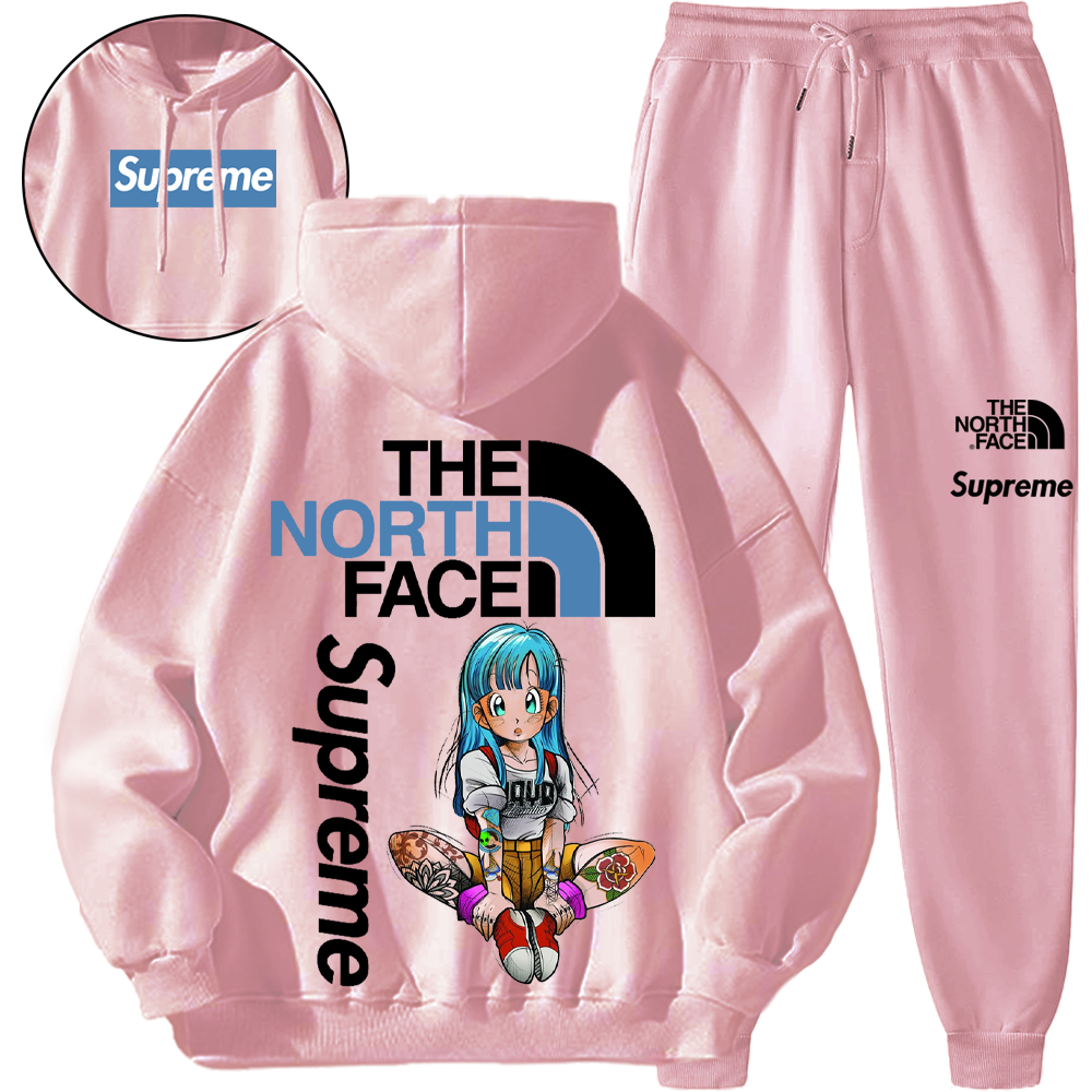 【SUPREME × THE NORTH FACE 】ジョイントモデルフード付きスウェットシャツスポーツスーツ【5010円プラスして２着を購入】「本物であることが保証されています」スポーツスタイル、通気性と快適さ