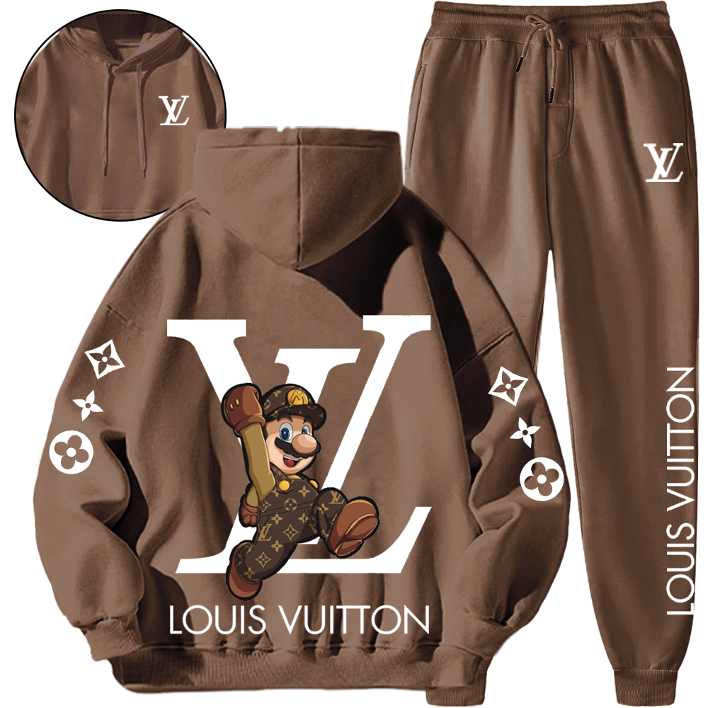 *HOT*【5010円プラスして２着を購入【LV】【 LV & Mario】ジョイントモデルスポーツスウェットシャツスーツ「正規品保証、公式と同じデザイン」快適で通気性があり、スポーツに適しています